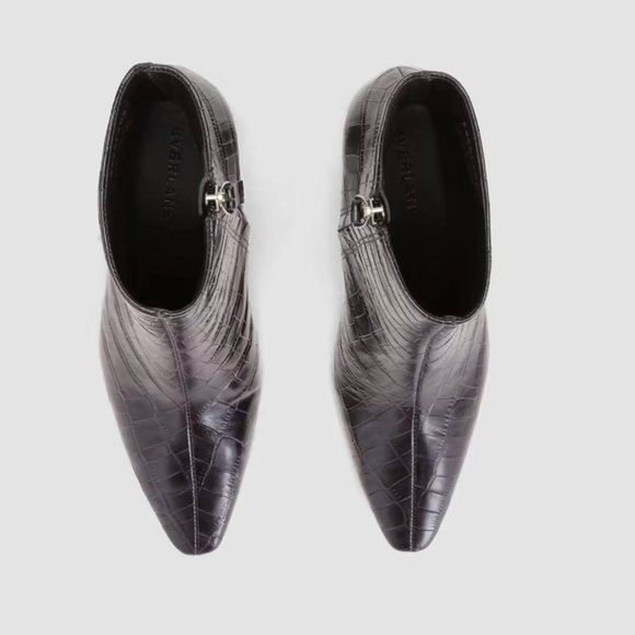 Brand New Everlane The Banana Heel Boot in Black Croc Size 7 Women - Picture 5 of 9